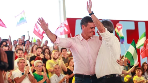 Pedro Sánchez y Juan Espadas en La RInconada