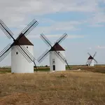 En Mota del Cuervo es posible ver algunos de los molinos típicos de Castilla-La Mancha
