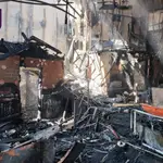 Interior de una de las discotecas de Murcia, tras el incendio en el que fallecieron trece personas. 