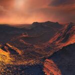 Representación artística de un planeta orbitando Barnard