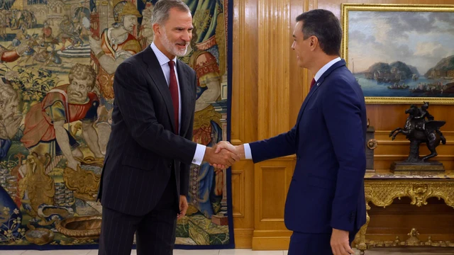 Felipe VI recibe a Pedro Sánchez en el marco de la ronda de contactos para designar nuevo candidato al Gobierno de España