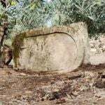 Pieza funeraria encontrada por la Guardia Civil