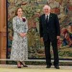 la presidenta del Tribunal Europeo de Derechos Humanos, la irlandesa Siofra O'Leary se reúne con Felipe VI