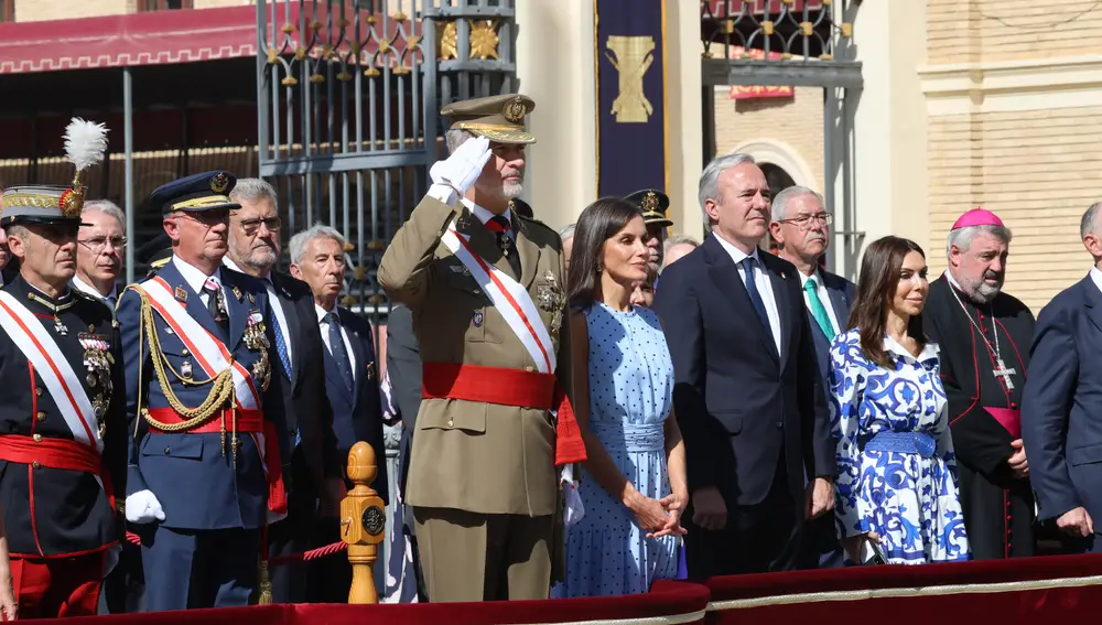 La princesa Leonor en la jura de bandera de la Academia Militar de Zaragoza