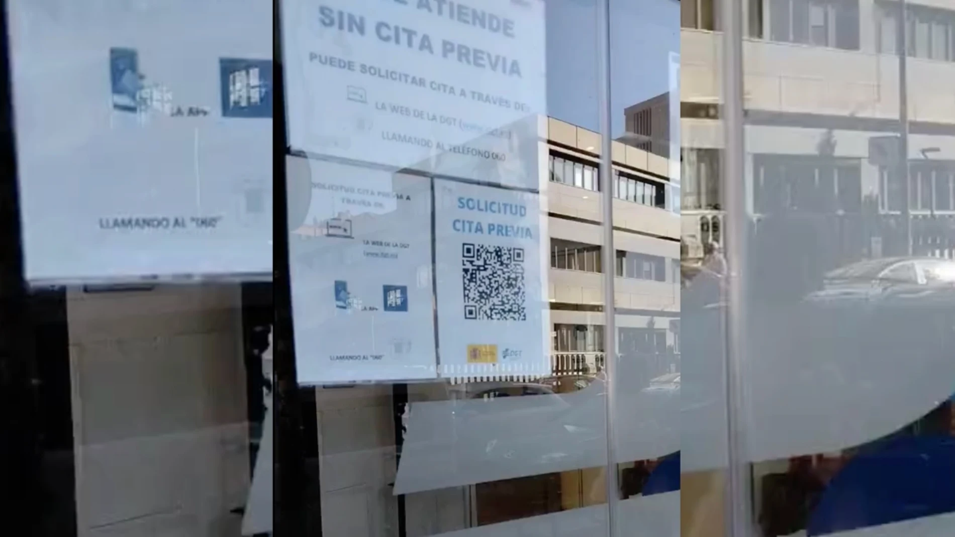 Cartel en una oficina de la DGT en Burgos