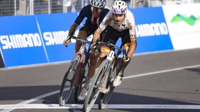 Alejandro Valverde en el Mundial de gravel
