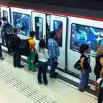 Un andén del Metro de Barcelona