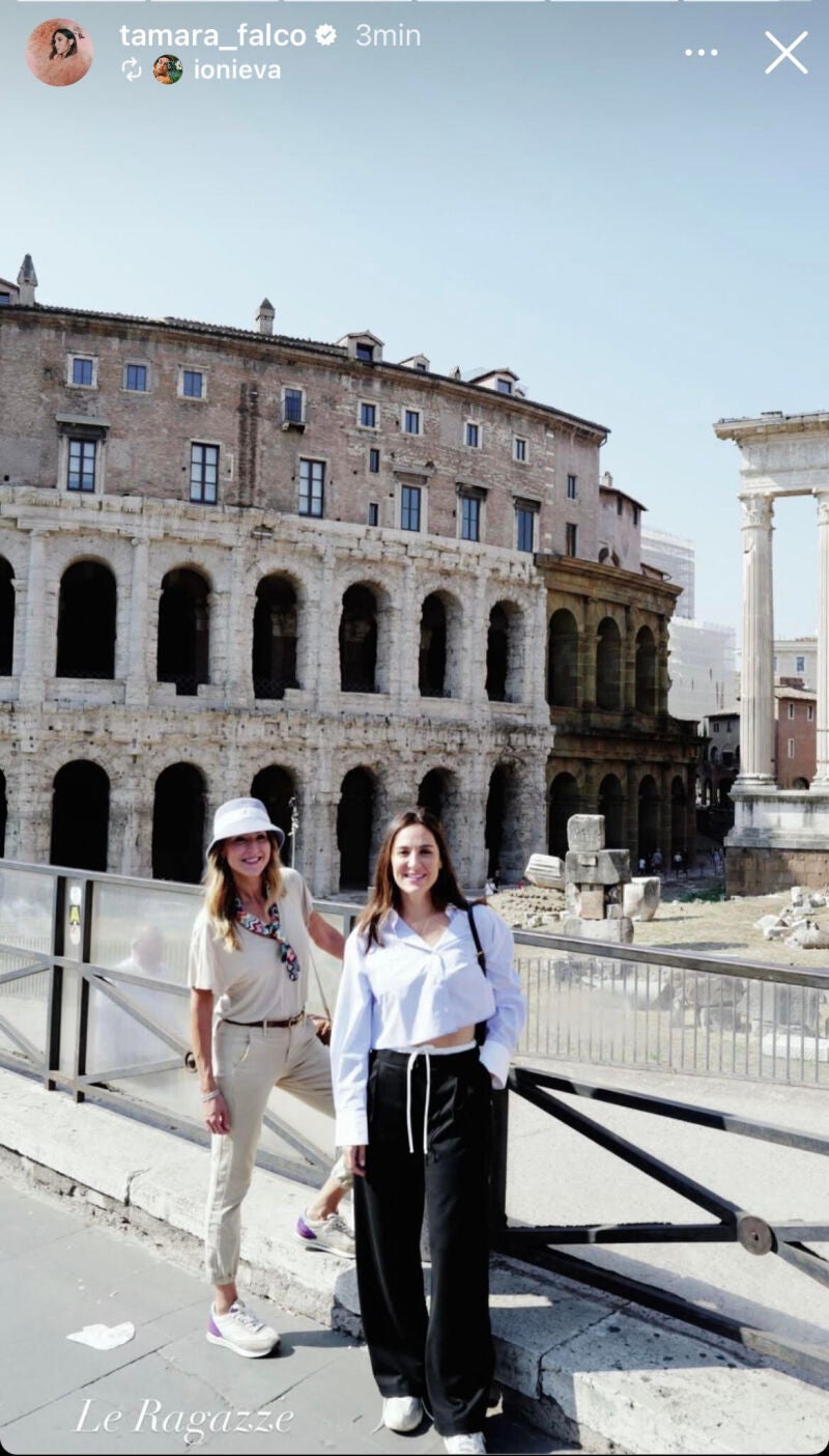 Tamara Falcó y Carolina Molas en Roma.