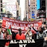 Manifestaciones en Nueva York a favor de los ataques terroristas de Hamas 