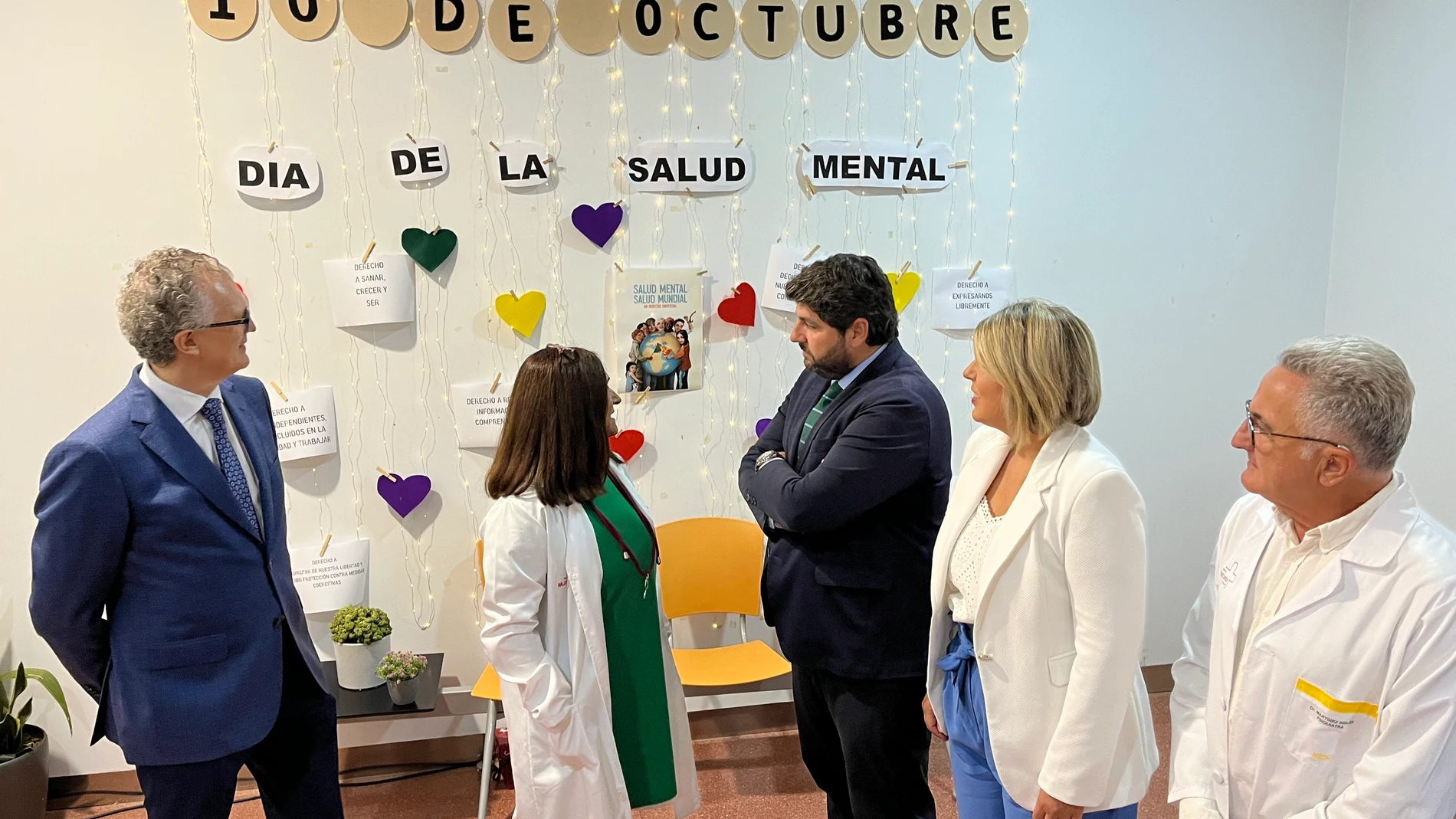 López Miras durante su visita a la Unidad de Rehabilitación del Centro de Salud Mental de Cartagena COMUNIDAD 10/10/2023