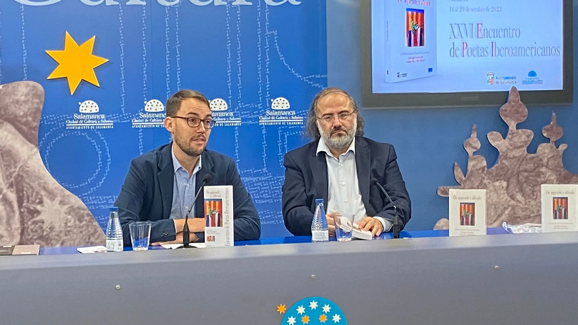 Ángel Fernández Silva y Alfredo Pérez Alencart en la presentación del encuentro