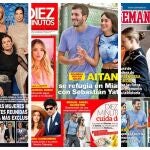 Collage de portadas de las revistas del corazón 11 de octubre 2023