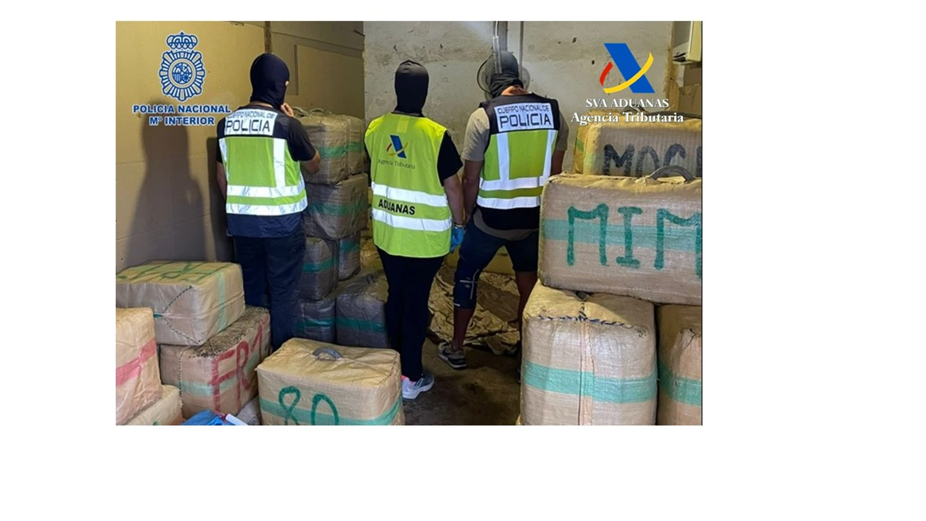 Incautados 2.200 kilos de hachís en una ‘guardería’ de droga en la provincia de Sevilla