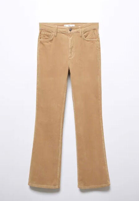 Jeans flare crop pantalon de pana