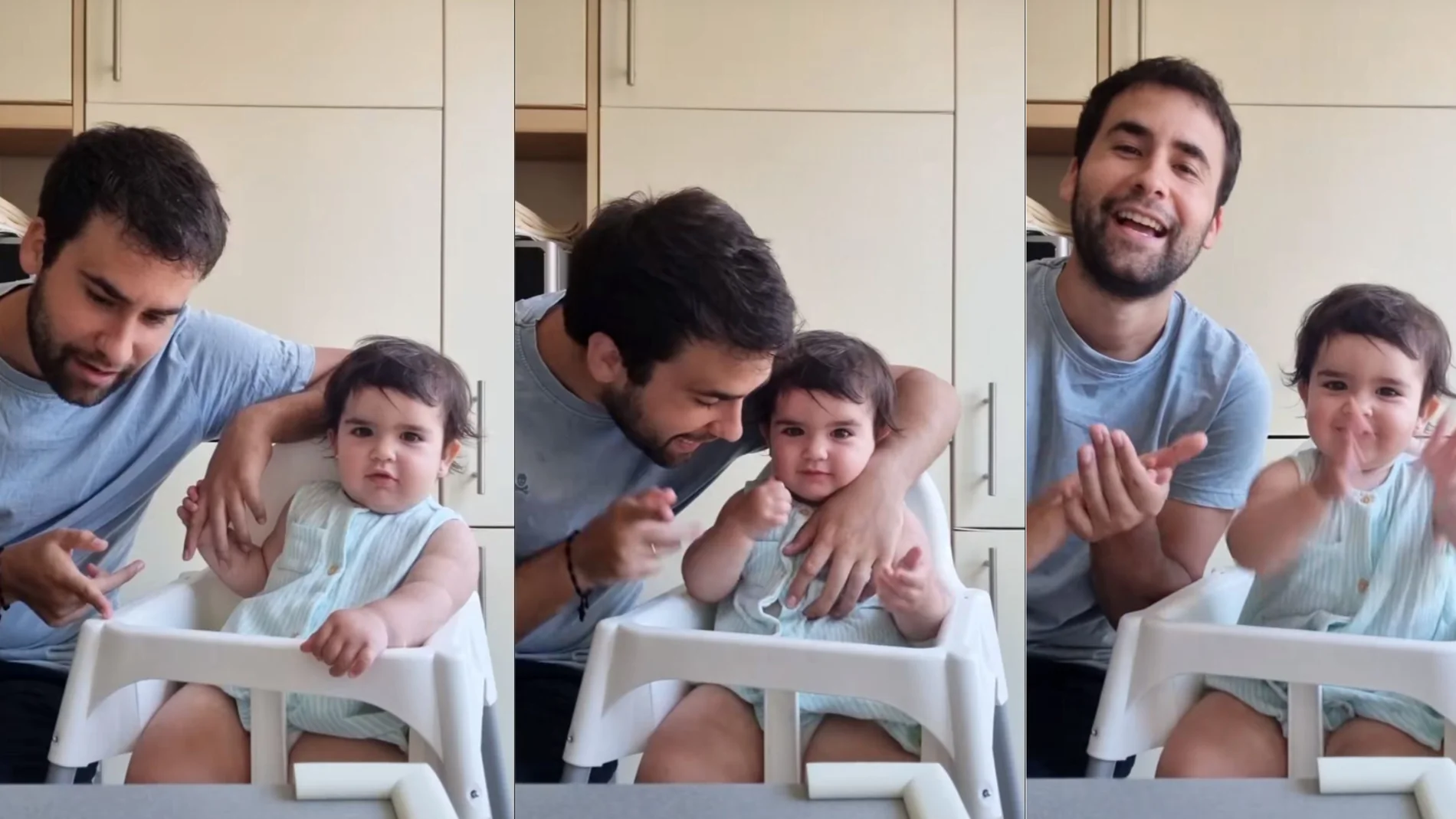 TikTok se conmueve con un padre y su bebé aprendiendo idiomas juntos