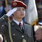 La Princesa Leonor con uniforme militar de gala.