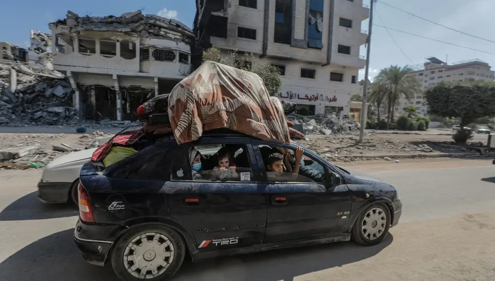 Residentes abandonan Gaza City por la posible invasión terrestre Israelí