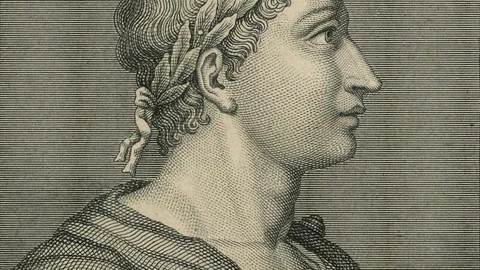 Ovidio en un grabado del siglo XVIII