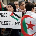 Ciudadanos navarros protestan contra Israel y defienden a la población palestina de Gaza