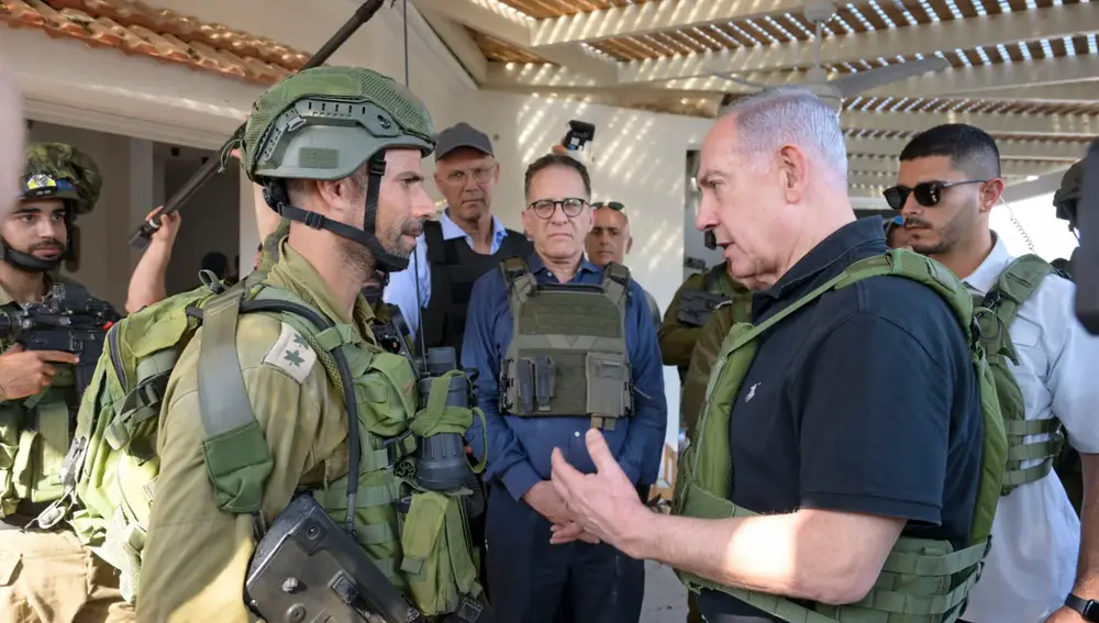 El primer ministro de Israel, Benjamin Netanyahu, visita Kibbutz