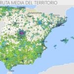 Renta bruta media de los municipios mayores de 1.000 habitantes en 2021