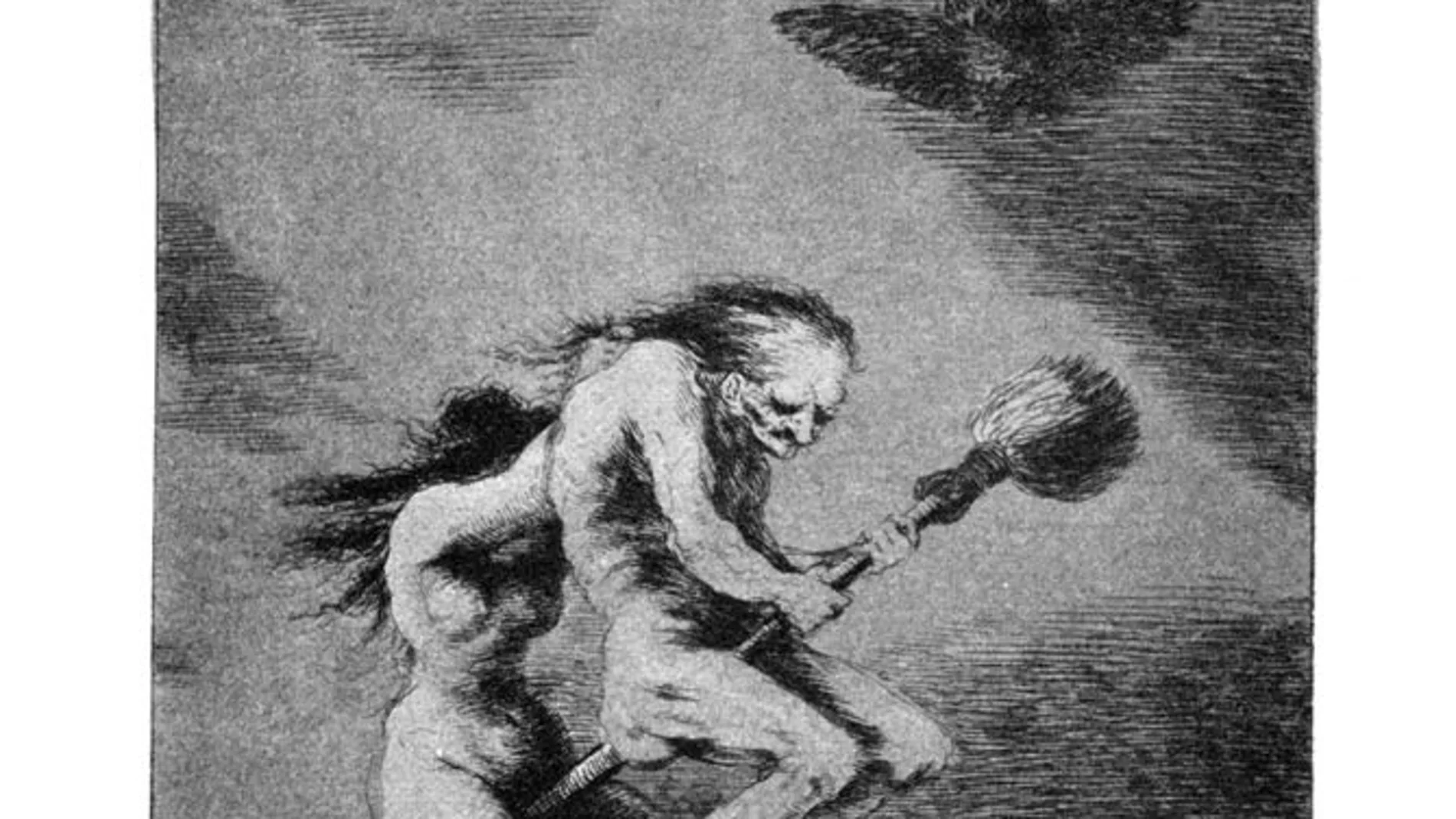 Obra de Goya, titulada "Linda maestra", que apela a la brujería