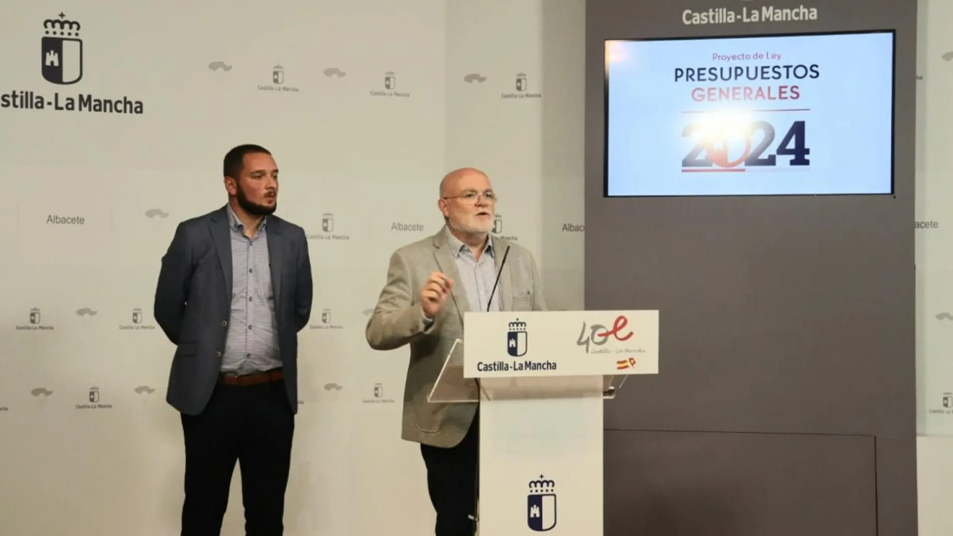 Pedro Antonio Ruiz Santos y Sergio Marín presentan la Ley de Presupuestos para la provincia