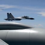 Las imágenes de aviones chinos hostigando a cazas de combate de EEUU en Asia