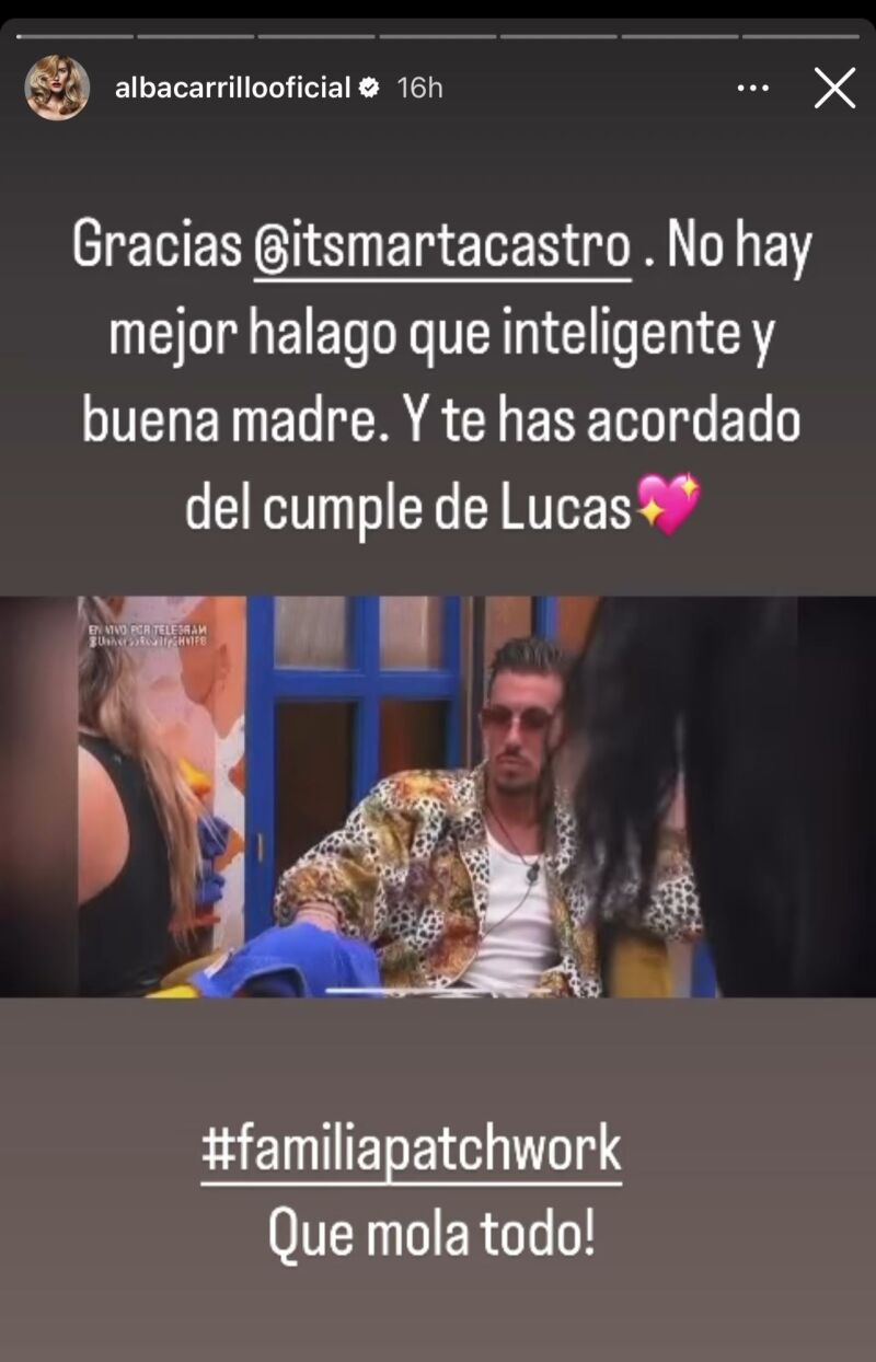 Story de Alba Carrillo 