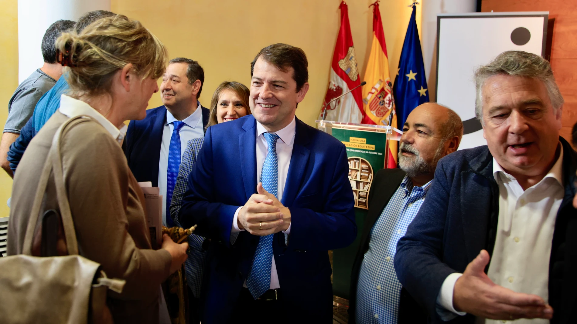 Fernández Mañueco durante su participación en el Think Tank educativo de Asecal en Salamanca
