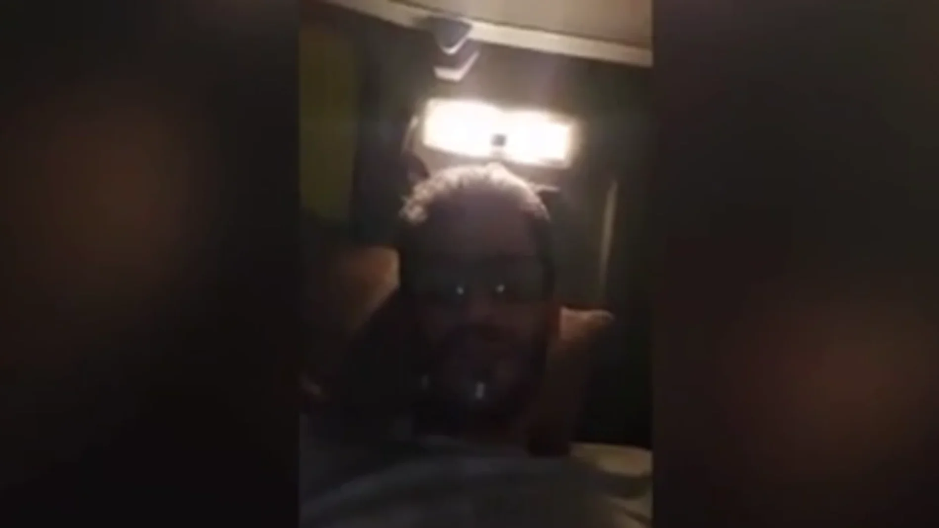 Captura del vídeo que el camionero grabó antes de su última detención