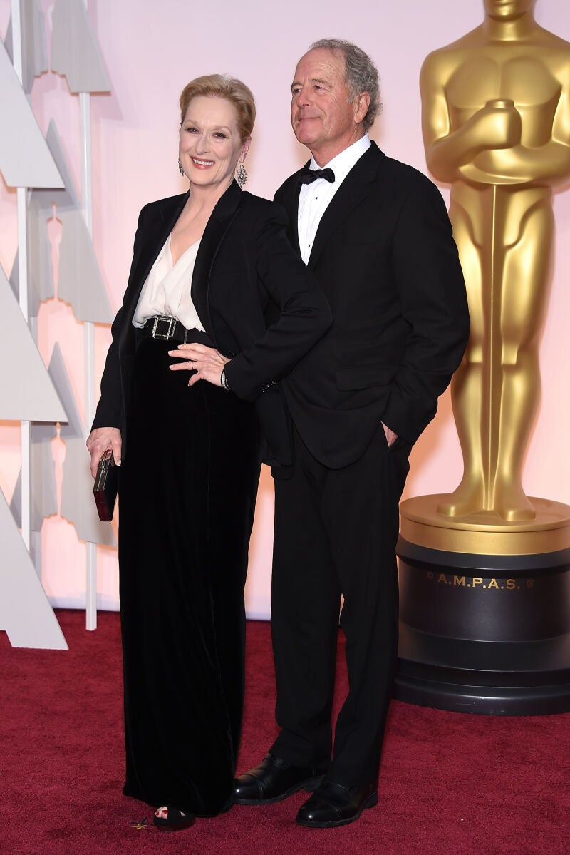 Meryl Streep y su marido Don Gummer en los Óscar de 2018