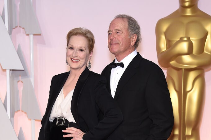 Meryl Streep y su marido Don Gummer en los Óscar de 2018