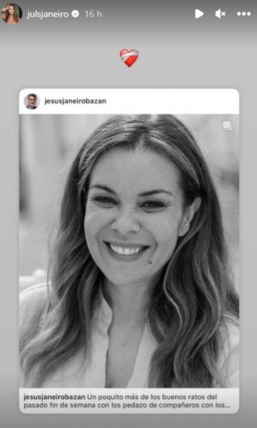 María José Campanario en un story de Julia Janeiro