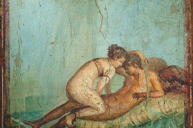 Detalle de un fresco romano del dormitorio («cubiculum» 43) de la Casa del Centenario, en Pompeya