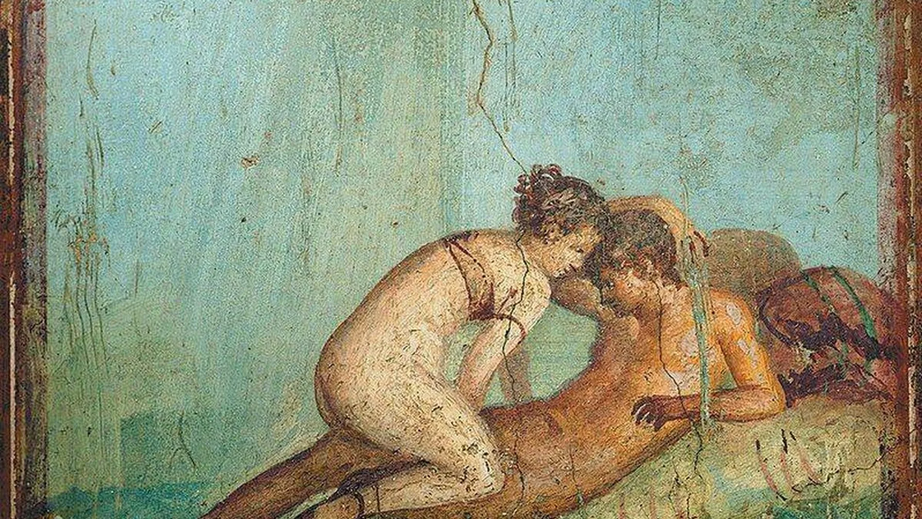 Detalle de un fresco romano del dormitorio («cubiculum» 43) de la Casa del Centenario, en Pompeya