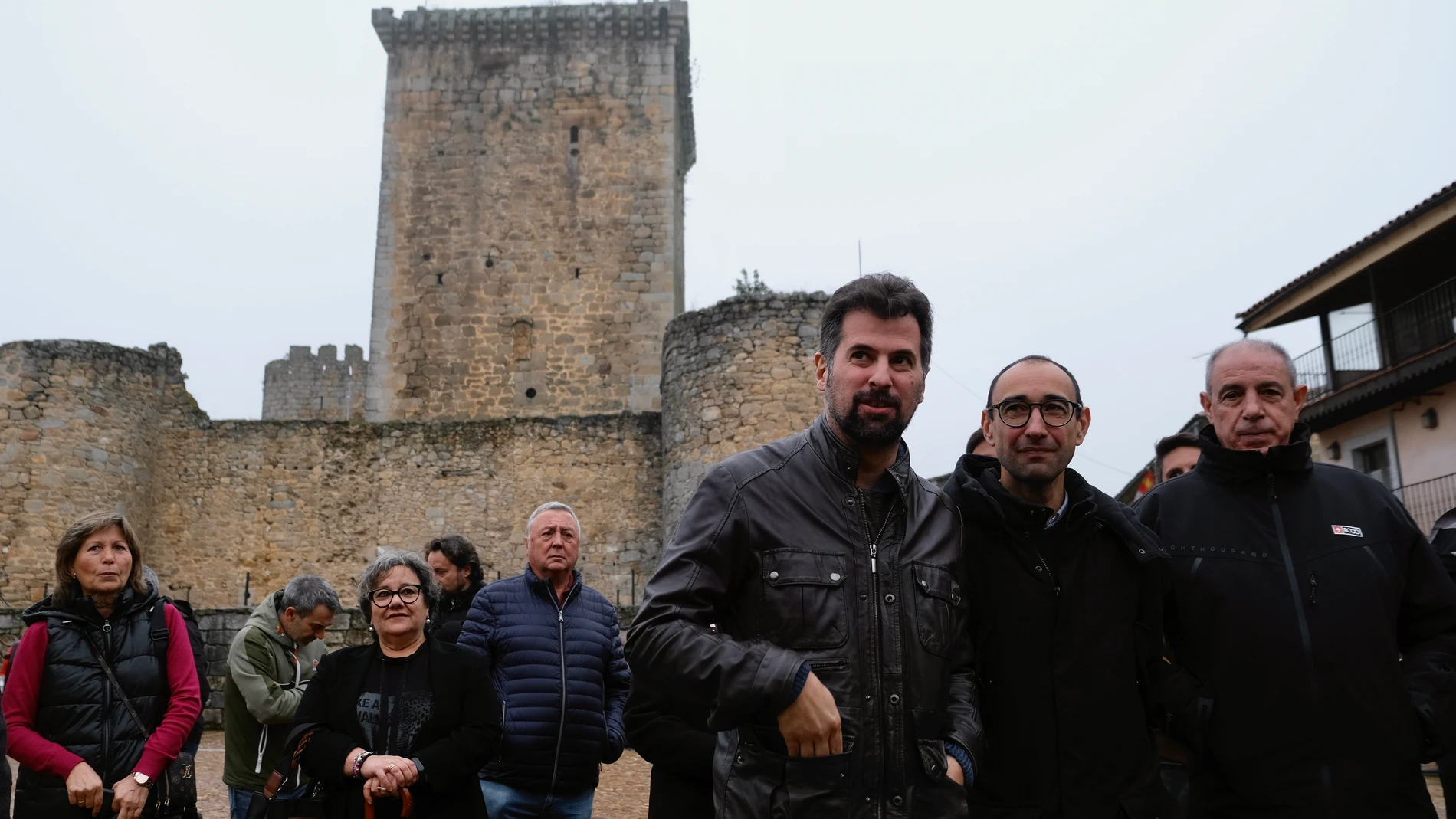 Tudanca durante su visita a Miranda de Castañar (Salamanca)