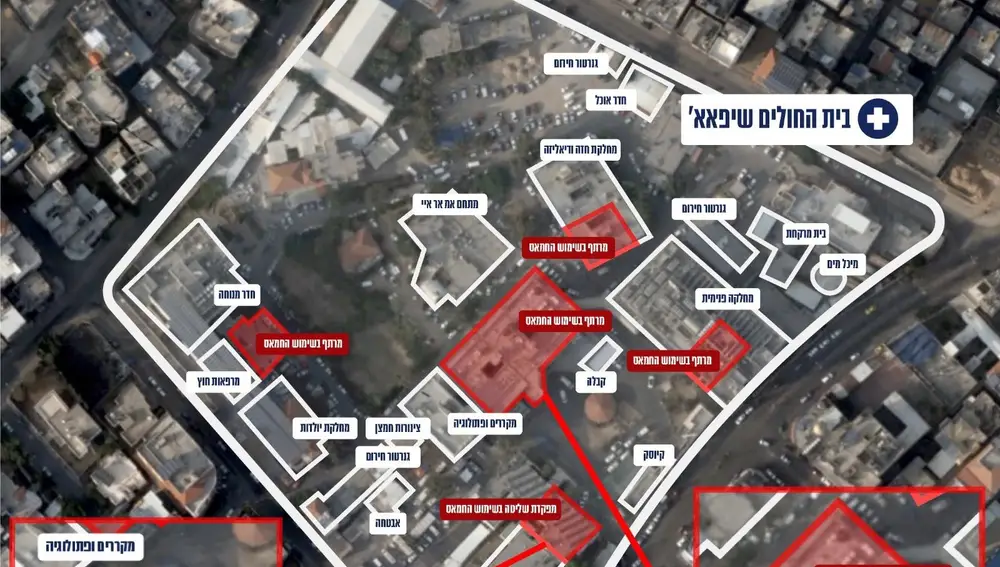 AMP.- O.Próximo.- El Ejército israelí asegura que la principal base de Hamás está bajo un hospital de Ciudad de Gaza