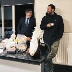El rapero Valtònyc junto al expresidente catalán Carles Puigdemont
