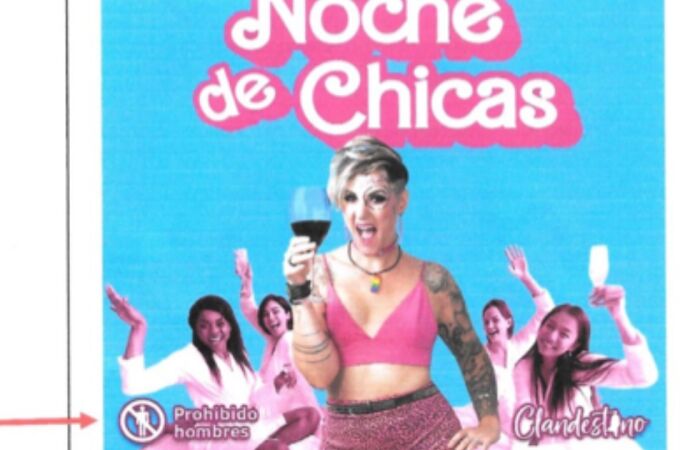 Cartel del espectáculo "Noche de Chicas", que acoge el Teatro Clandestino de Madrid