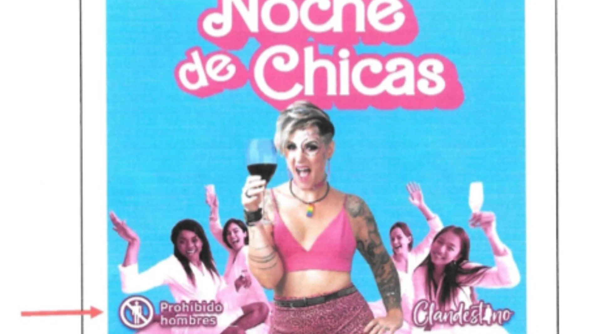Cartel del espectáculo "Noche de Chicas", que acoge el Teatro Clandestino de Madrid