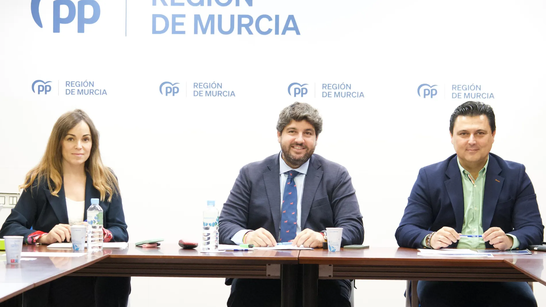 El presidente del PP regional, Fernando López Miras, tras el Comité de Dirección del partido