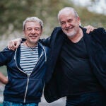 Fabcaro y Didier, los actuales autores de Astérix, ayer, en Barcelona
