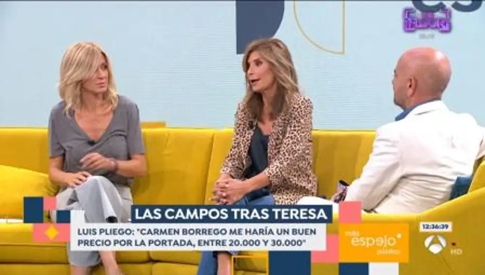 Susanna Griso, Gema López y Luis Pliego