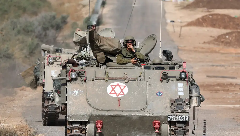 Israeli forces near the Israel-Lebanon border