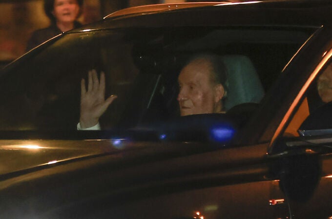 El Rey Juan Carlos a su llegada a El Pardo