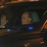 El Rey Juan Carlos a su llegada a El Pardo