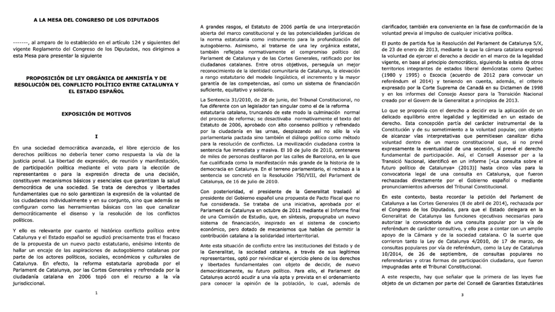 La falsa proposición de Ley Orgánica de Amnistía que circula por redes sociales
