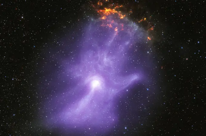 La fantasmal mano detectada por un telescopio de la NASA