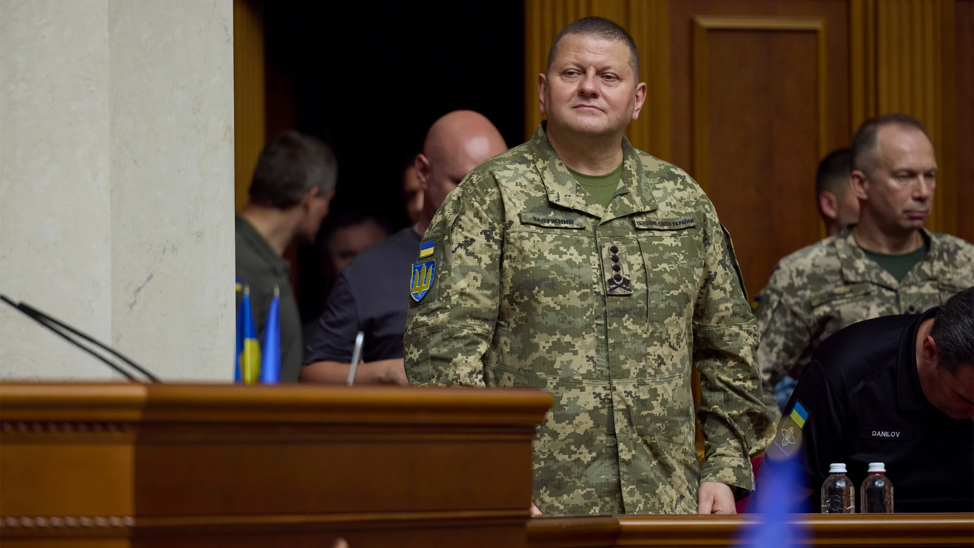 July 28, 2022, Kyiv, Ukraine: Commander-in-Chief of the Armed Forces of Ukraine Major General Valeriy Zaluzhny, stand during Ukrainian Statehood celebrations at the Verkhovna Rada parliament, July 28, 2022 in Kyiv, Ukraine. (Foto de ARCHIVO) 28/07/2022